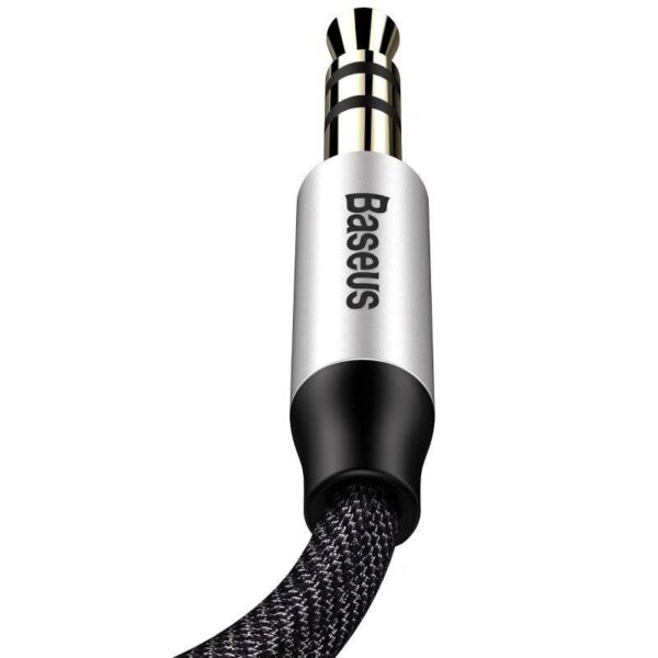 Kabel audio mini jack 3,5mm AUX Baseus Yiven 1m (czarno-srebrny) - obrazek 6