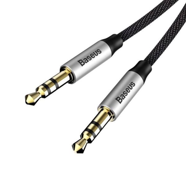 Kabel audio mini jack 3,5mm AUX Baseus Yiven 1m (czarno-srebrny) - obrazek 7