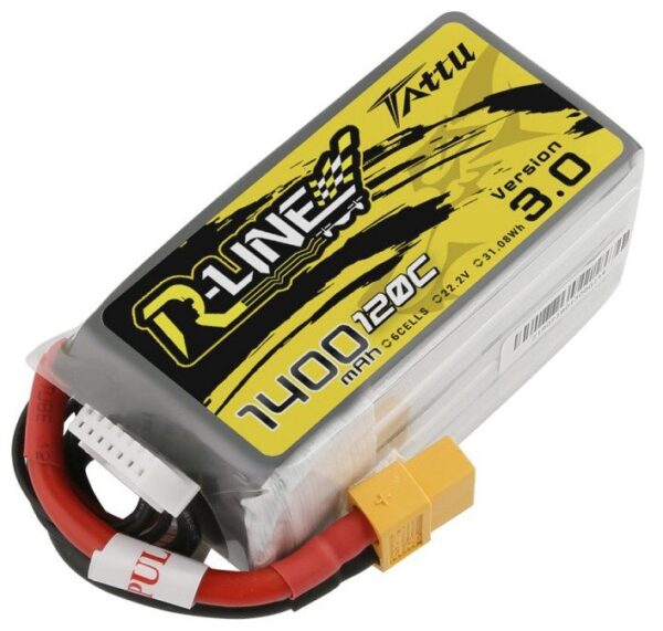 Tattu R-Line 3.0 1400mAh 22.2V 120C 6S1P XT60 Battery - obrazek 2