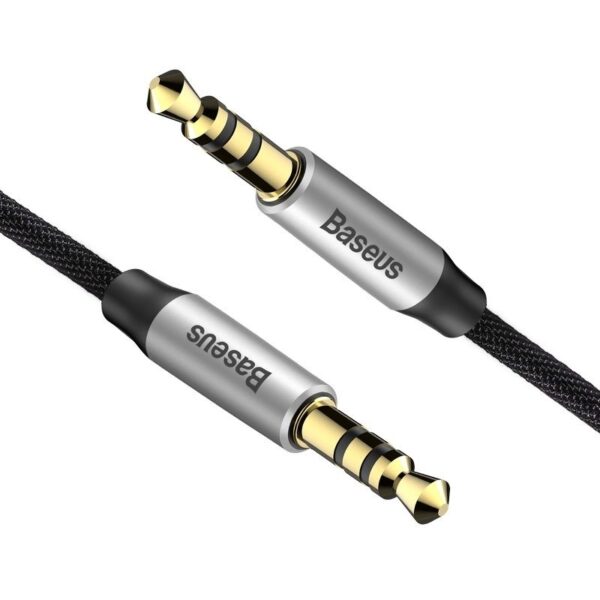 Kabel audio mini jack 3,5mm AUX Baseus Yiven 1,5m (czarno-srebrny) - obrazek 3