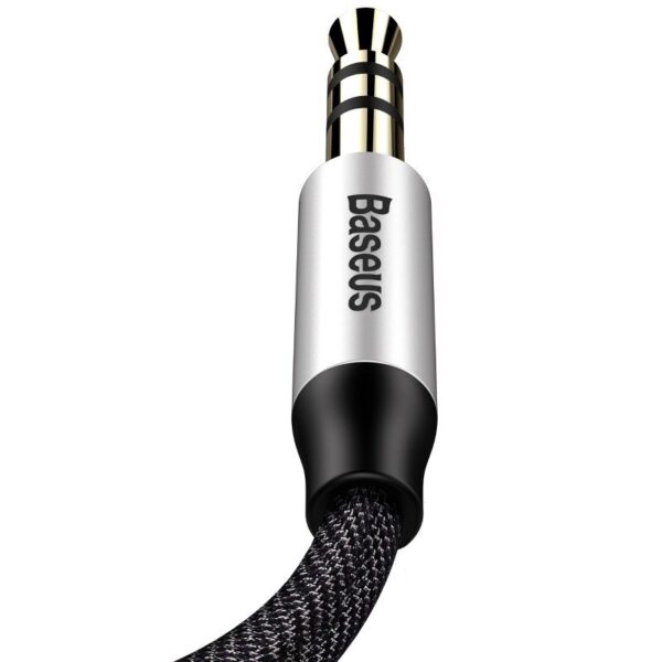 Kabel audio mini jack 3,5mm AUX Baseus Yiven 1,5m (czarno-srebrny) - obrazek 4