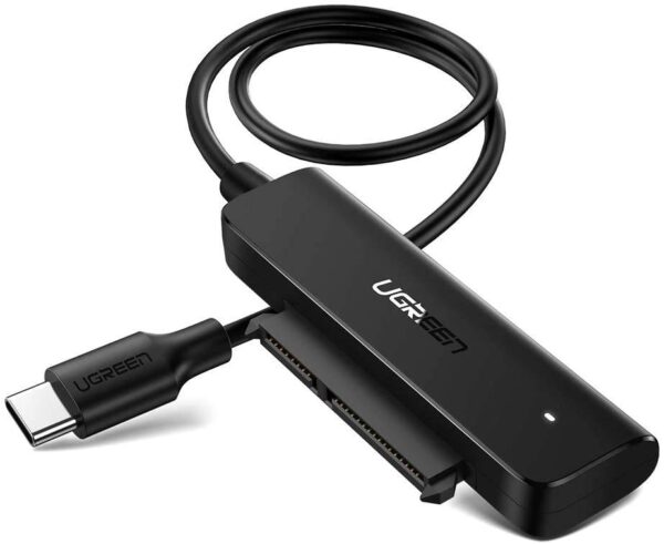 Adapter UGREEN USB-C 3.0 do dysku SATA 2.5", 50cm (czarny)