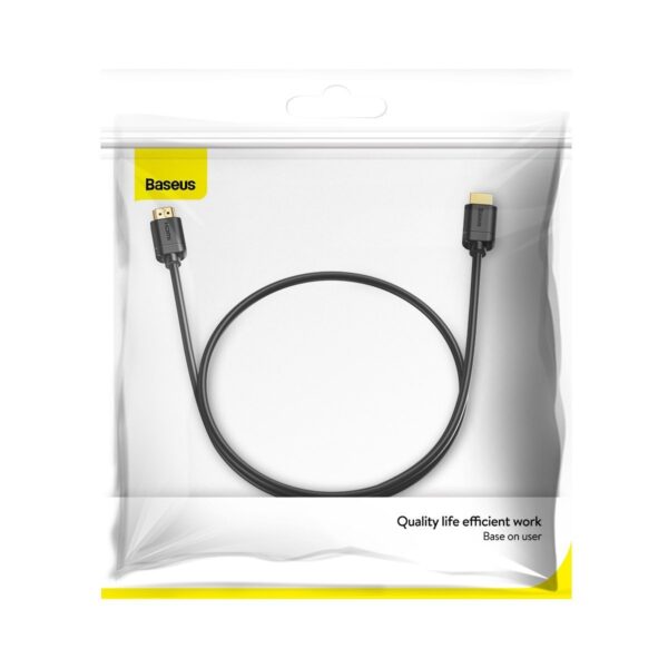 Kabel HDMI 2.0 Baseus, 4K 60Hz, 3D, HDR, 18Gbps, 1m (czarny) - obrazek 8