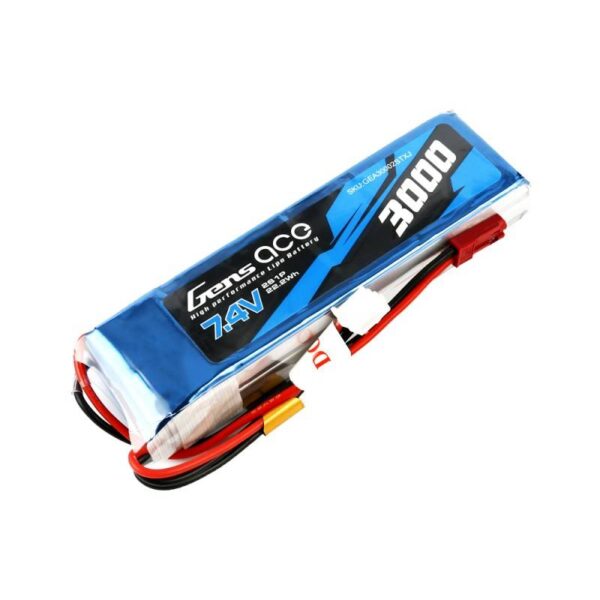 Akumulator Gens Ace 3000mAh 7.4V 1C 2S1P LiPo - obrazek 2