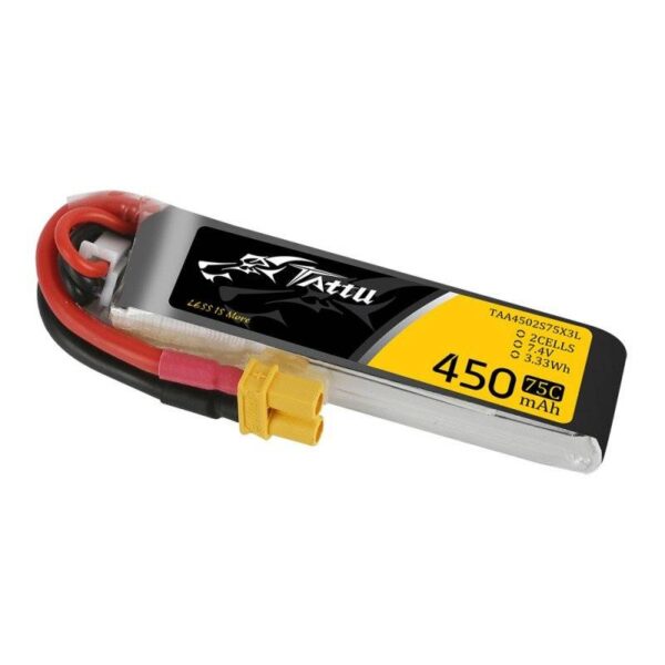 Akumulator Tattu 450mAh 7.4V 75C 2S1P Long XT30 - obrazek 3