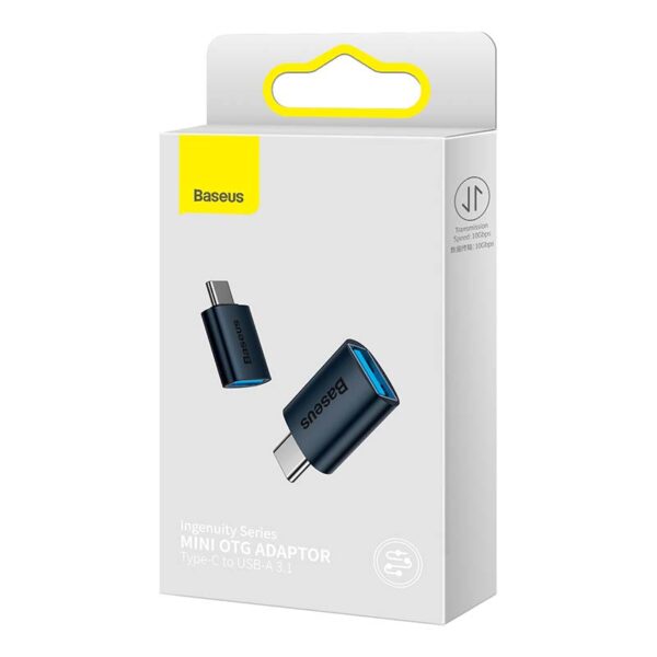 Adapter USB-C do USB-A Baseus Ingenuity, OTG (niebieski) - obrazek 6