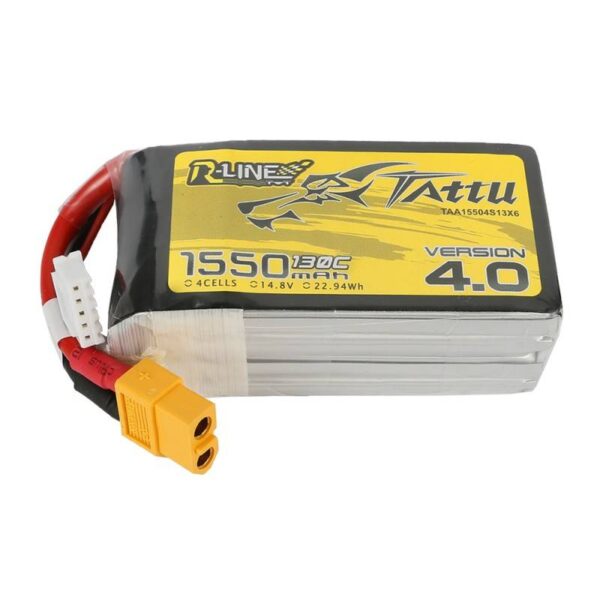 Akumulator Tattu R-Line Version 4.0 1550mAh 14,8V 130C 4S1P XT60 - obrazek 3