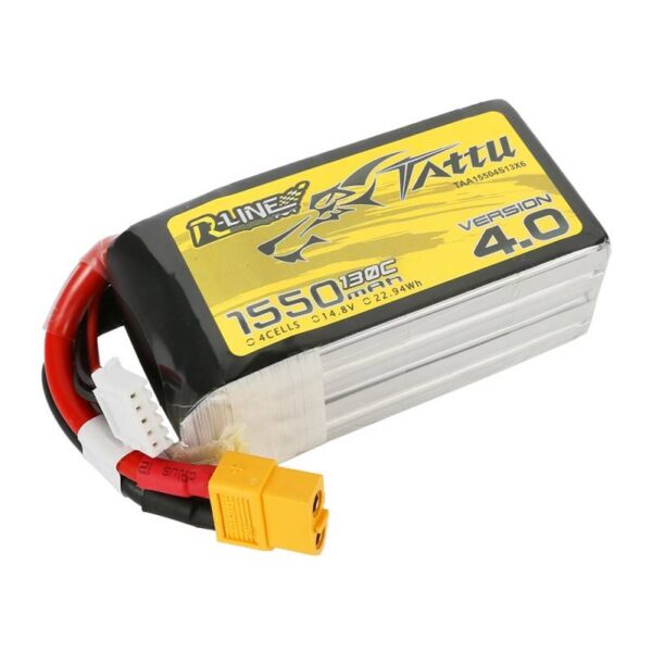 Akumulator Tattu R-Line Version 4.0 1550mAh 14,8V 130C 4S1P XT60 - obrazek 5