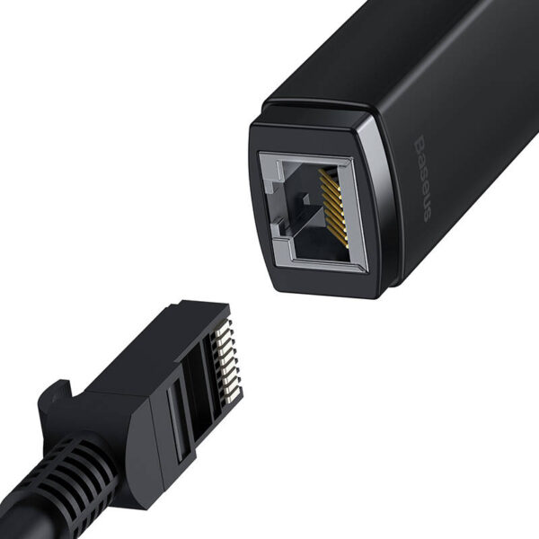 Adapter sieciowy Baseus Lite Series USB-C do RJ45, 100Mbps (czarny) - obrazek 5