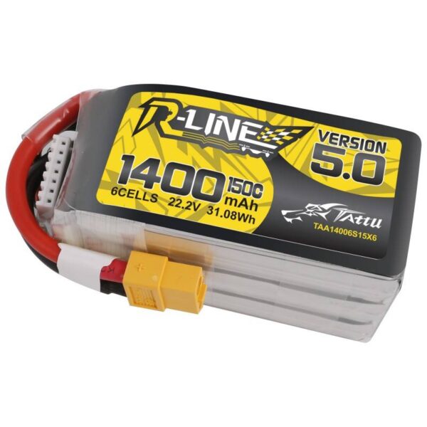 Akumulator Tattu R-Line 5.0 1400mAh 22.2V 150C 6S1P XT60 - obrazek 2