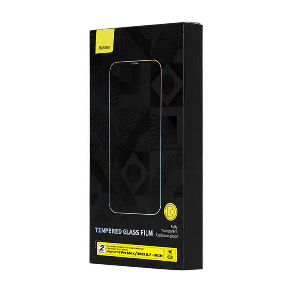 Szkło hartowane z powłoką przeciwpyłową 0.3mm Baseus Crystal do iPhone 14 Plus/13 Pro Max (2szt) - obrazek 7