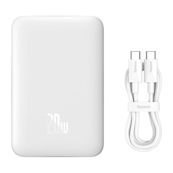 Powerbank magnetyczny Baseus Magnetic Mini 10000mAh 20W MagSafe (biały) - obrazek 6