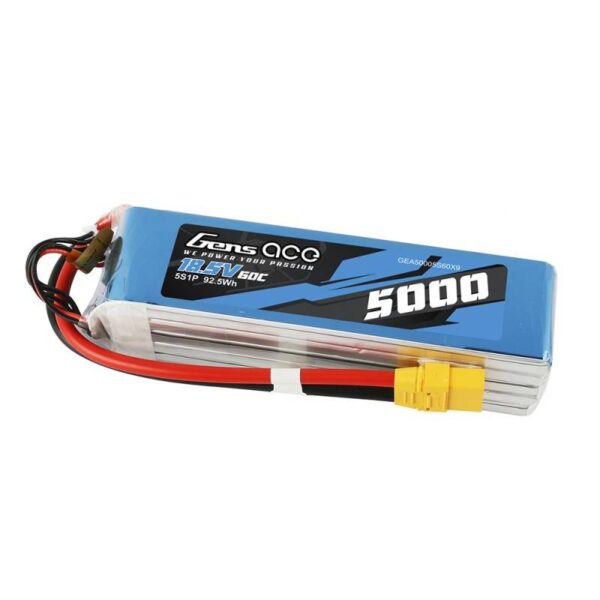 Akumulator LiPo Gens Ace Bashing 5000mAh 18.5V 60C 5S1P - XT90 - obrazek 2