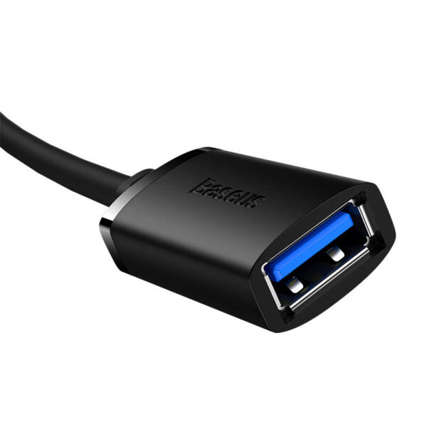 Przedłuzacz Baseus USB 3.0 męski do żeński, AirJoy series, 0.5m (czarny) - obrazek 5