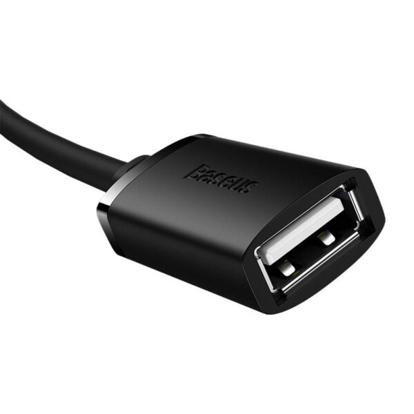 Przedłuzacz Baseus USB 2.0 męski do żeński, AirJoy series, 0.5m (czarny) - obrazek 4