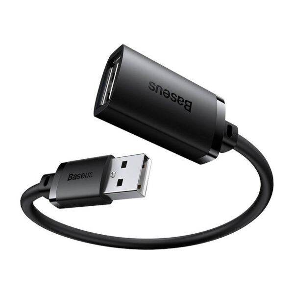 Przedłuzacz Baseus USB 2.0 męski do żeński, AirJoy series, 0.5m (czarny) - obrazek 3