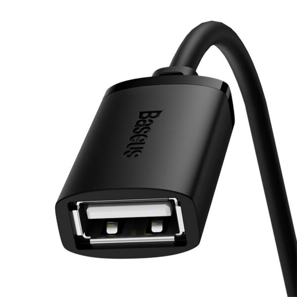 Przedłuzacz Baseus USB 2.0 męski do żeński, AirJoy series, 0.5m (czarny) - obrazek 6