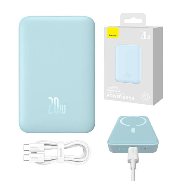 Powerbank magnetyczny Baseus Magnetic Mini 10000mAh 20W MagSafe (niebieski)