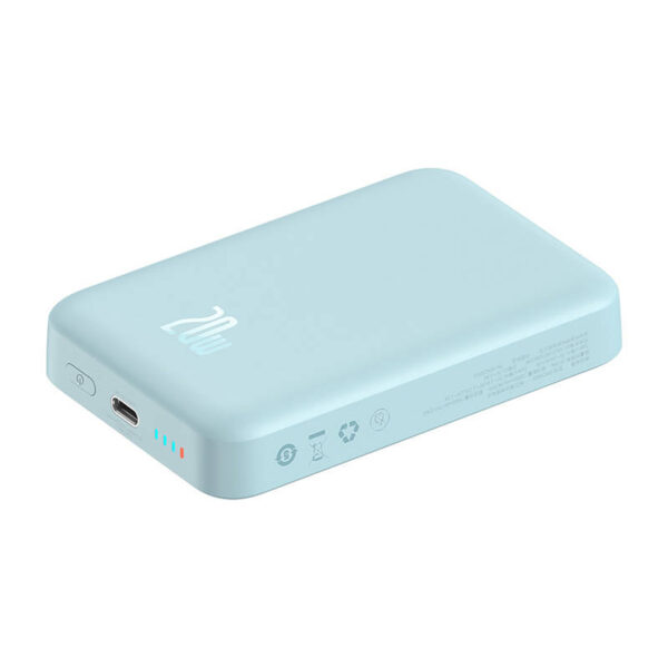 Powerbank magnetyczny Baseus Magnetic Mini 10000mAh 20W MagSafe (niebieski) - obrazek 6