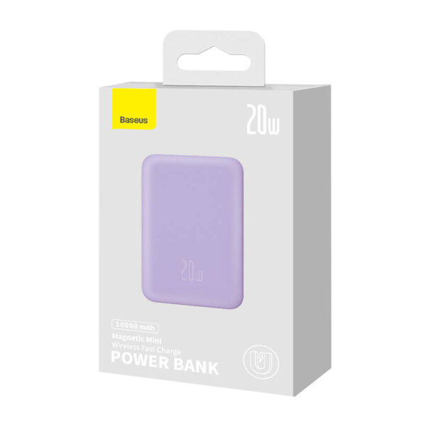 Powerbank magnetyczny Baseus Magnetic Mini 10000mAh 20W MagSafe (fioletowy) - obrazek 10