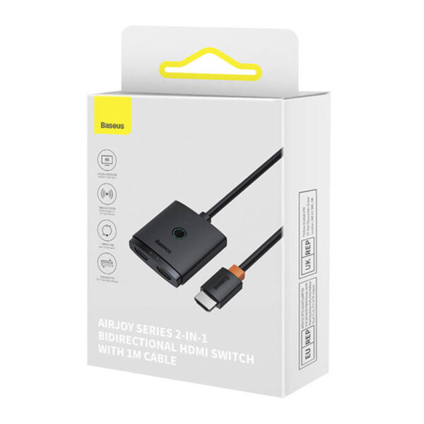 Adapter HDMI Baseus 2w1 z kablem 1m (czarny) - obrazek 8