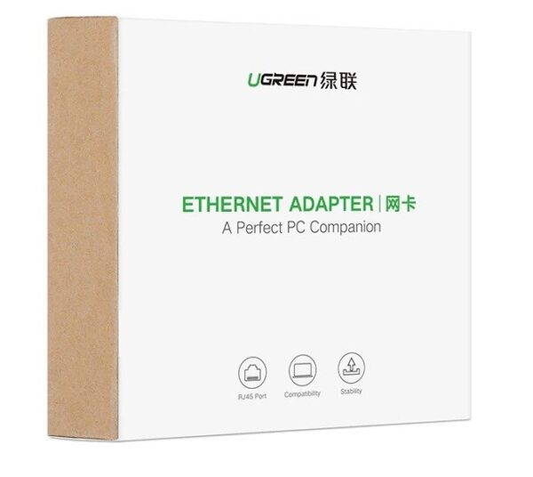 Adapter zewnętrzny Gigabit Ethernet USB 3.0 UGREEN (szary) - obrazek 2