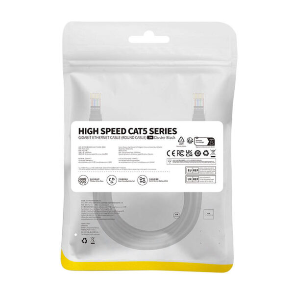 Kabel sieciowy Baseus Ethernet CAT5, 3m (czarny) - obrazek 9