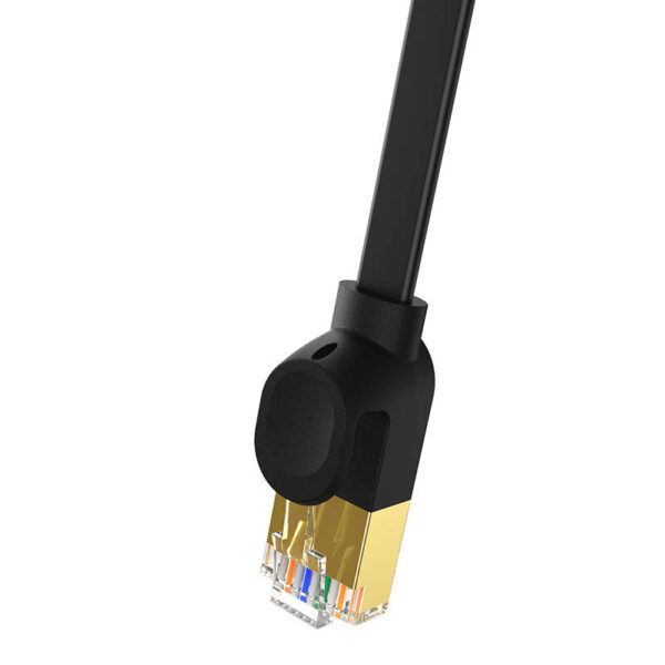 Płaski kabel sieciowy Baseus Ethernet RJ45, Gigabit, Cat.7, 1 m (czarny) - obrazek 5