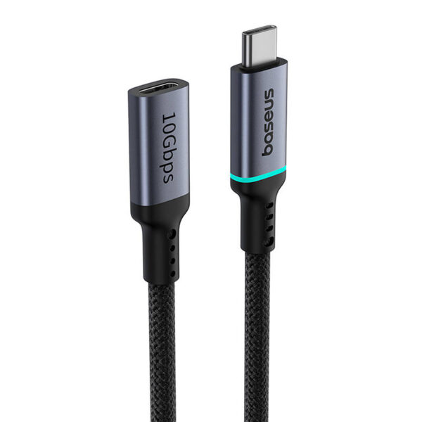 Przedłużenie kabla USB-C Baseus męski do żeński High Definition 10Gbps, 0,5m (czarny) - obrazek 3