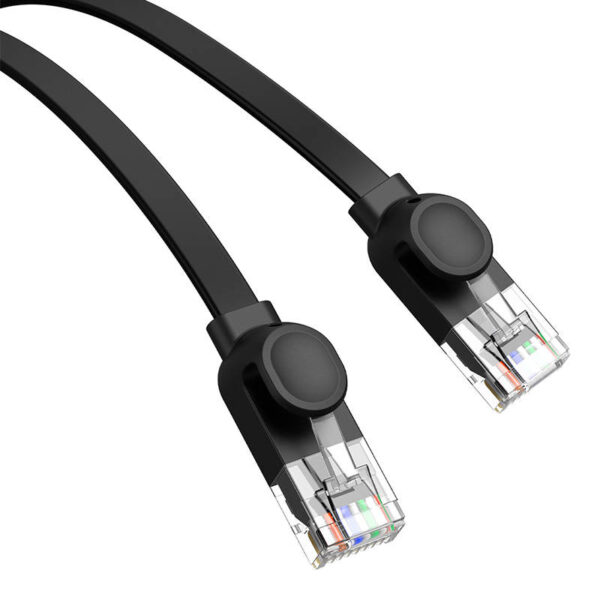 Płaski kabel sieciowy Baseus Ethernet RJ45, Cat.6, 12m (czarny) - obrazek 7