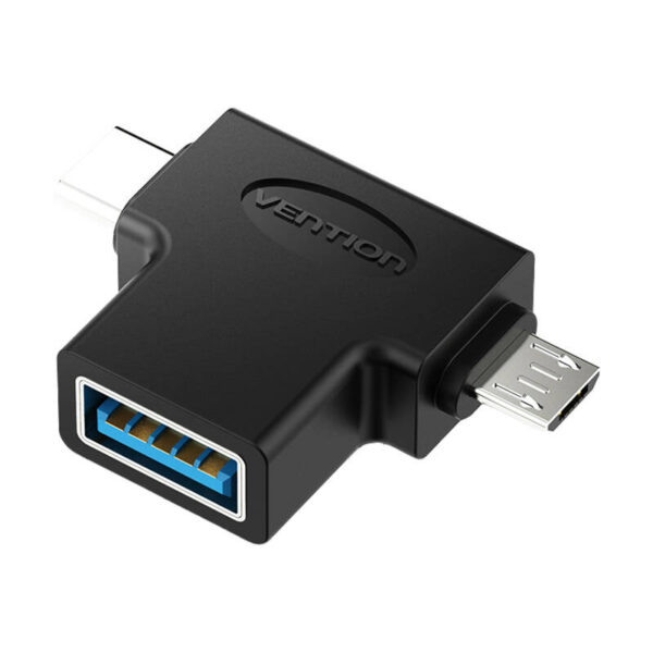 Adapter OTG USB do USB-C i micro USB Vention CDIB0 - obrazek 2