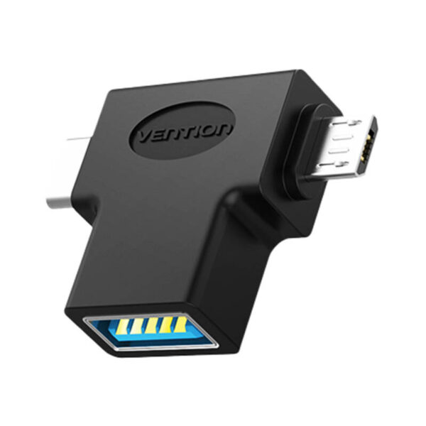 Adapter OTG USB do USB-C i micro USB Vention CDIB0 - obrazek 3