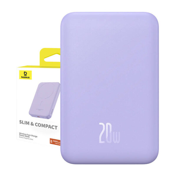 Magnetyczny mini powerbank Baseus 5000mAh 20W (fioletowy) - obrazek 9