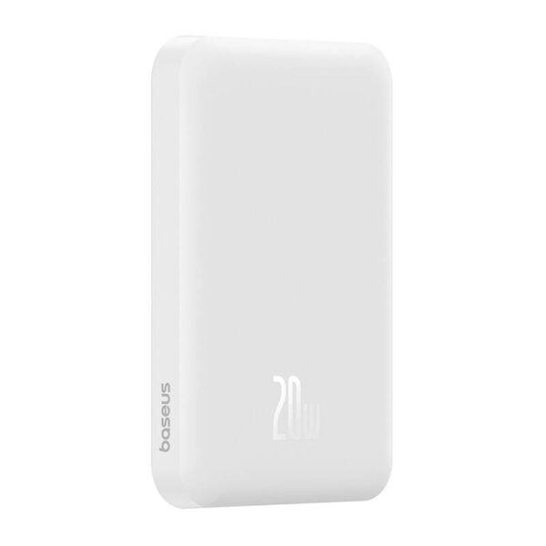 Magnetyczny mini powerbank Baseus 5000mAh 20W (biały) - obrazek 3