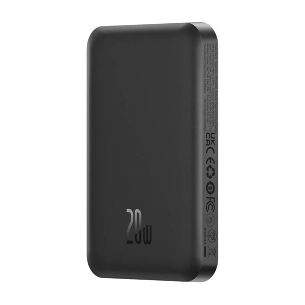 Magnetyczny mini powerbank Baseus 5000mAh 20W (czarny) - obrazek 4