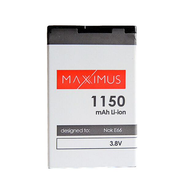 BATERIA MAXXIMUS DO NOKIA E66 1150mAh Li-ion BL-4U