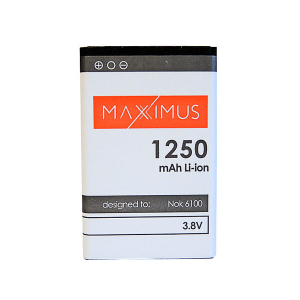 BATERIA MAXXIMUS DO NOKIA 6100 1250mAh Li-Ion BL-4C