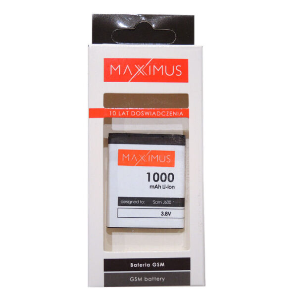 BATERIA MAXXIMUS DO SAMSUNG J600 1000mAh Li-ion AB483640BU - obrazek 3