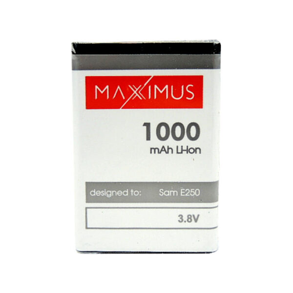 BATERIA MAXXIMUS DO SAMSUNG E250 1000mAh Li-Ion AB463446BE