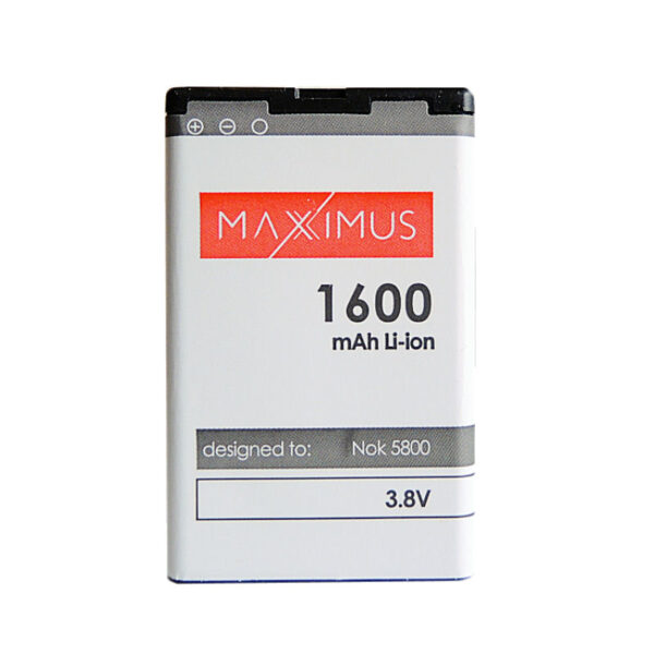 BATERIA MAXXIMUS DO NOKIA 5800 1600mAh Li-Ion BL-5J