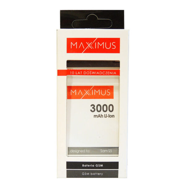 BATERIA MAXXIMUS DO SAMSUNG GALAXY S5 3000 mAh EB-BG900BBE - obrazek 3