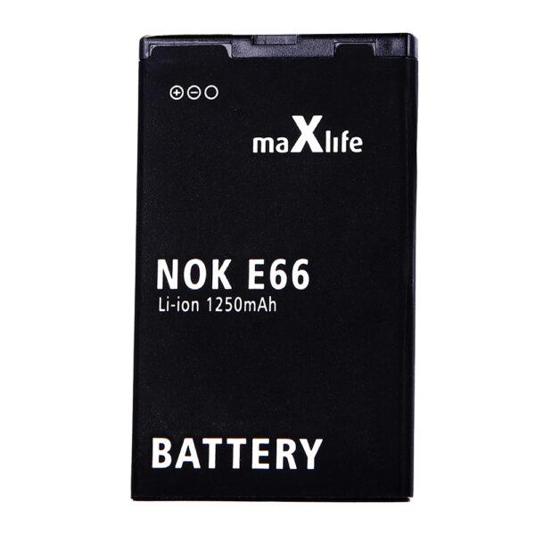 Bateria Maxlife do Nokia E66 / E75 / C5 / 3120 / BL-4U 1250mAh - obrazek 3