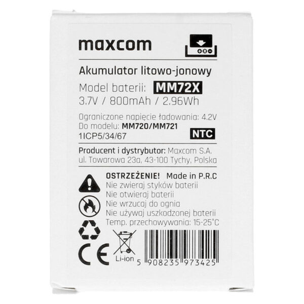 Bateria Oryginalna do Maxcom MM720/MM721 - 800mAh (bulk) - obrazek 3