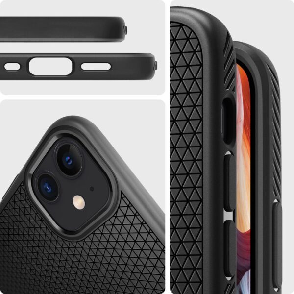 ETUI CASE SPIGEN LIQUID AIR DO IPHONE 12 MINI MATTE BLACK - obrazek 10