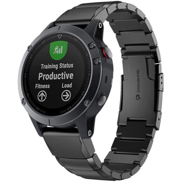 PASEK TECH-PROTECT STEELBAND GARMIN FENIX 3 / 5X / 3HR / 5X PLUS / 6X / 6X PRO / 7X BLACK - obrazek 2