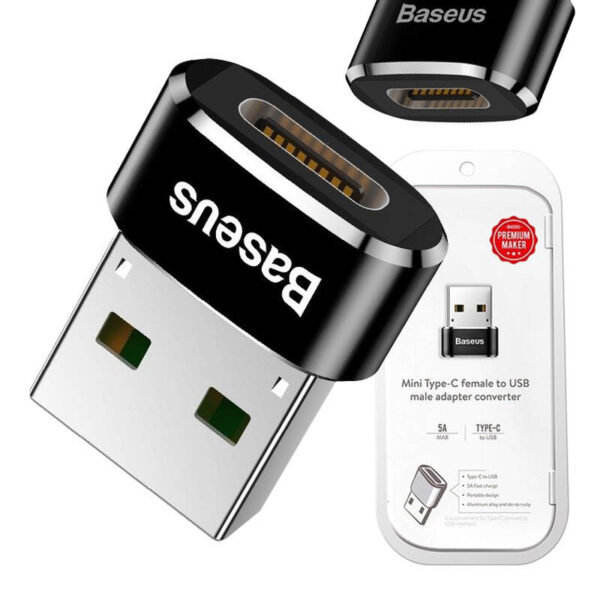 Adapter USB-C do USB-A Baseus 5A (czarny) - obrazek 9