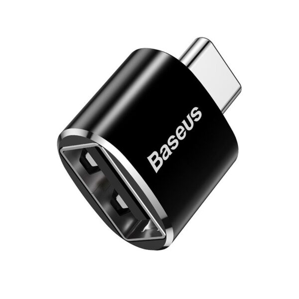 Adapter Baseus USB do USB Type-C 2,4A (czarny) - obrazek 3