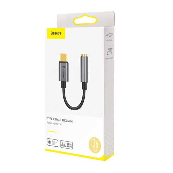 Adapter audio Baseus L54 USB-C + mini jack 3,5mm (szary) - obrazek 6