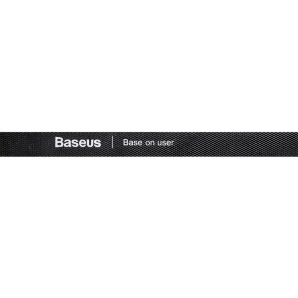 Taśma rzepowa, organizer kabli Baseus Rainbow Circle Velcro Straps 3m (czarny) - obrazek 3