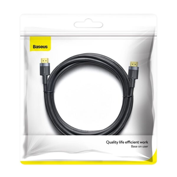 Kabel HDMI 2.0 Baseus Cafule, 4K, 3D, 3m (czarno-szary) - obrazek 6